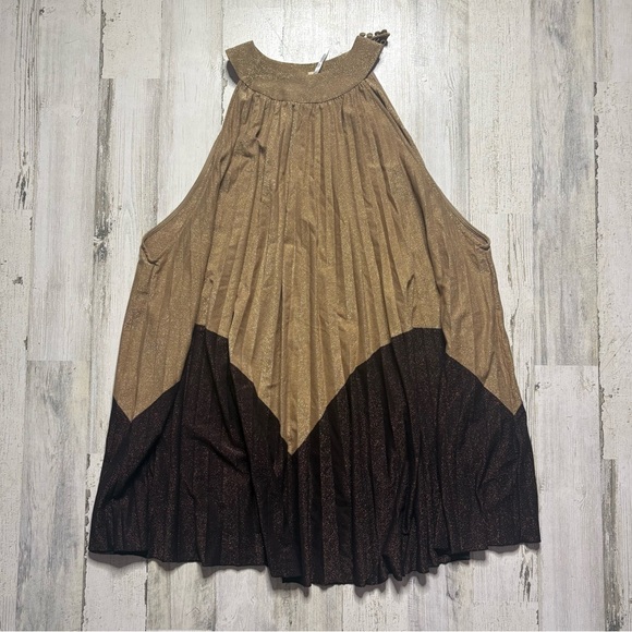 Free People Pleated Love Mini Dress Size Medium - Picture 3 of 8